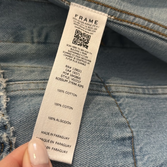 NEVER WORN FRAME DENIM VINTAGE CROP DENIM JACKET - Picture 3 of 4